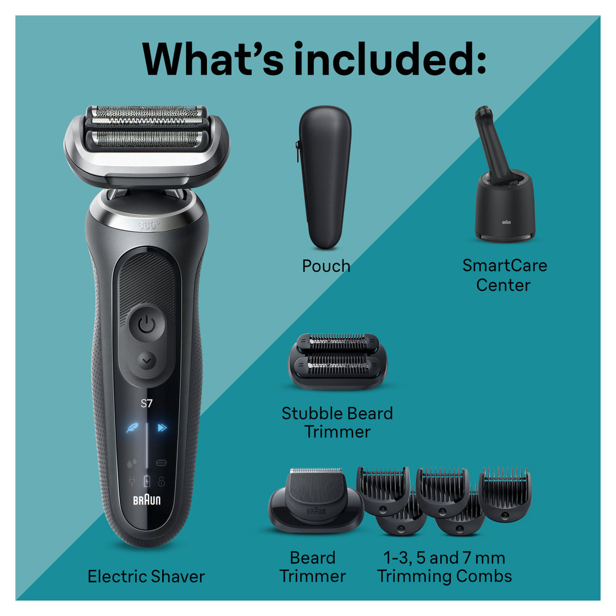 Series 7 7185cc Electric Shaver for Men with SmartCare Center