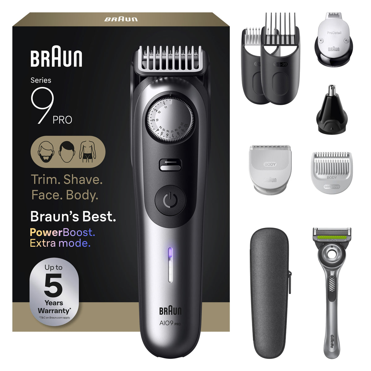 Men’s All in One Face and Body Trimmer for Precise Lines