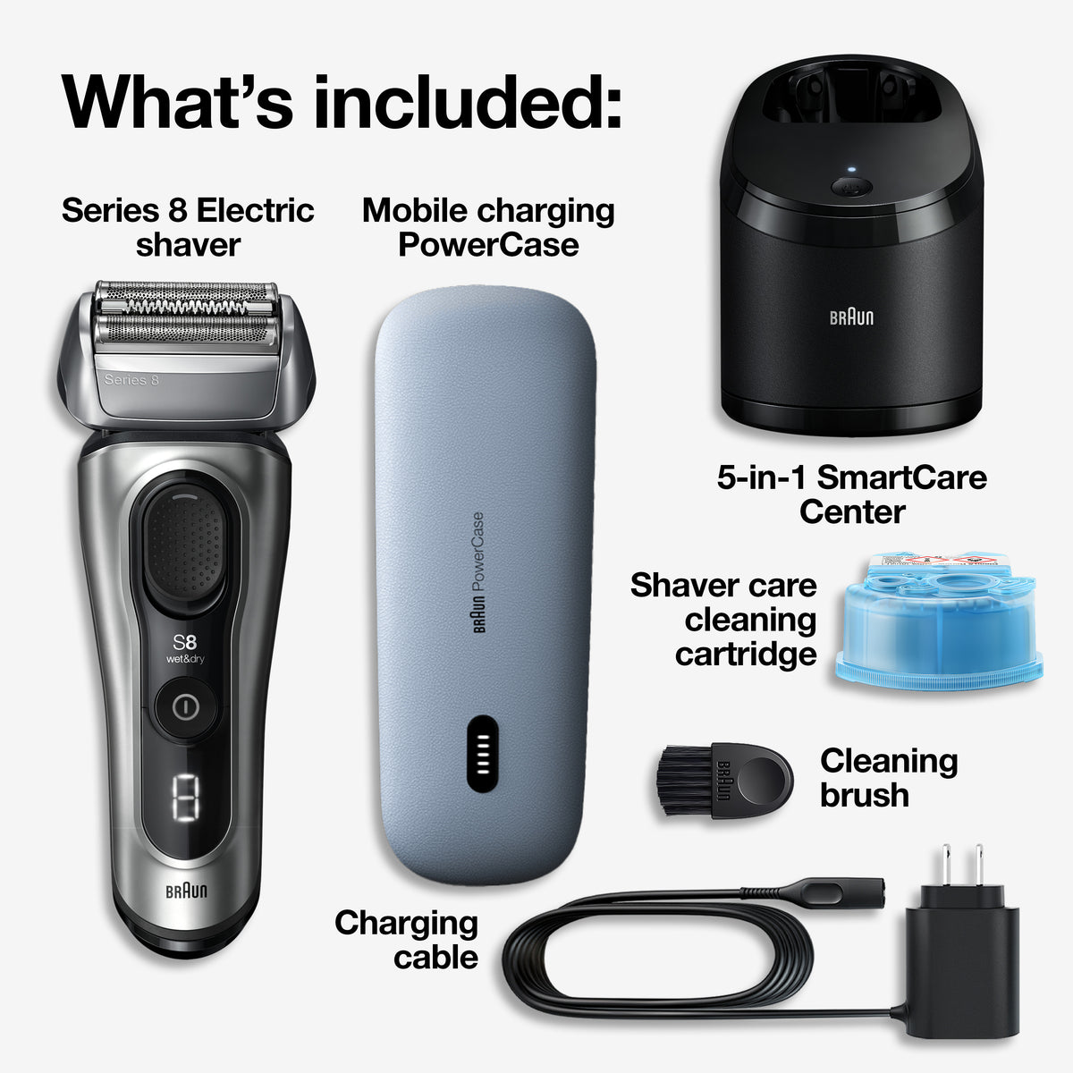 Series 8 8577c 5-in-1 Electric Shaver with PowerCase