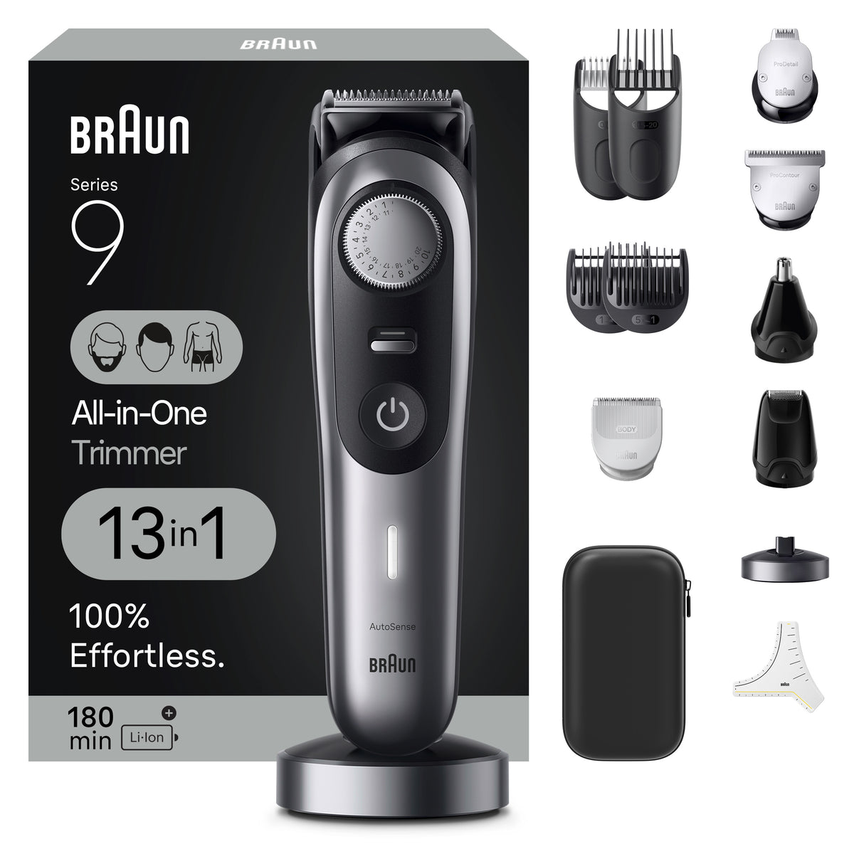 Braun All‑in‑One Trimmer AIO9440 for Beard & Body Grooming